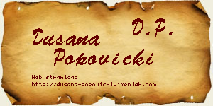 Dušana Popovicki vizit kartica